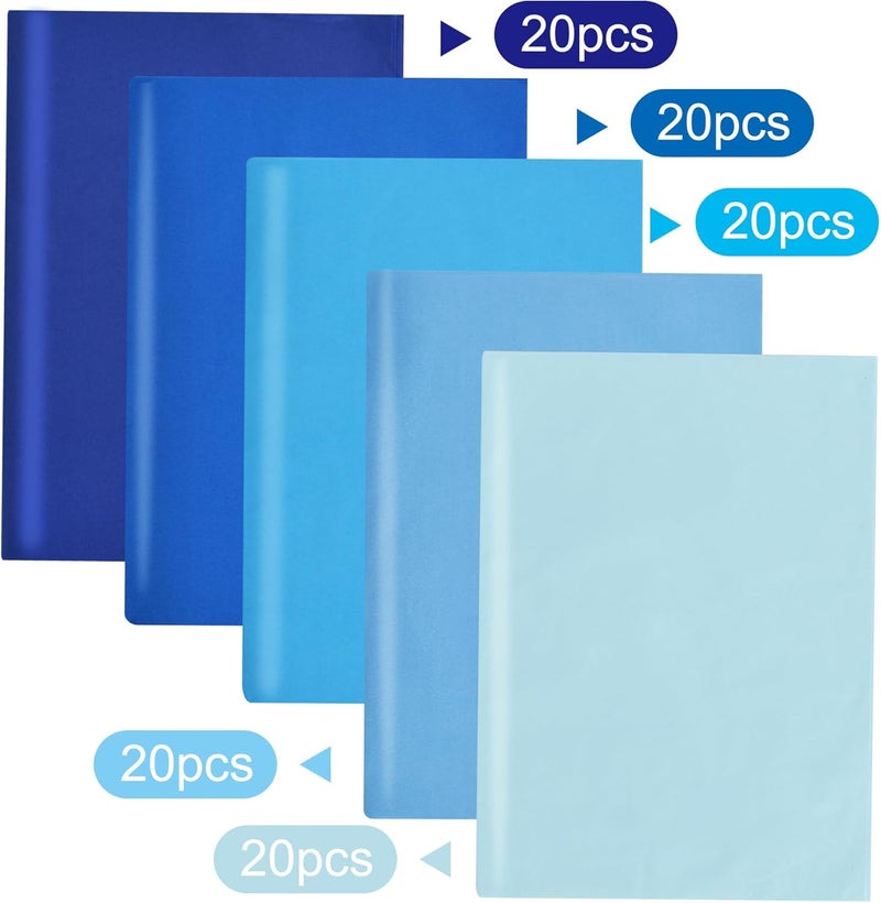 BEISHIDA 100 Sheets Blue Series Tissue Paper Bulk, Wrapping Tissue Paper for Gift Bags, 14 x 20 Inch Gift Wrap for Birthday Wedding Graduation DIY Crafts Holiday Flowers(Blue Series) - Image 3